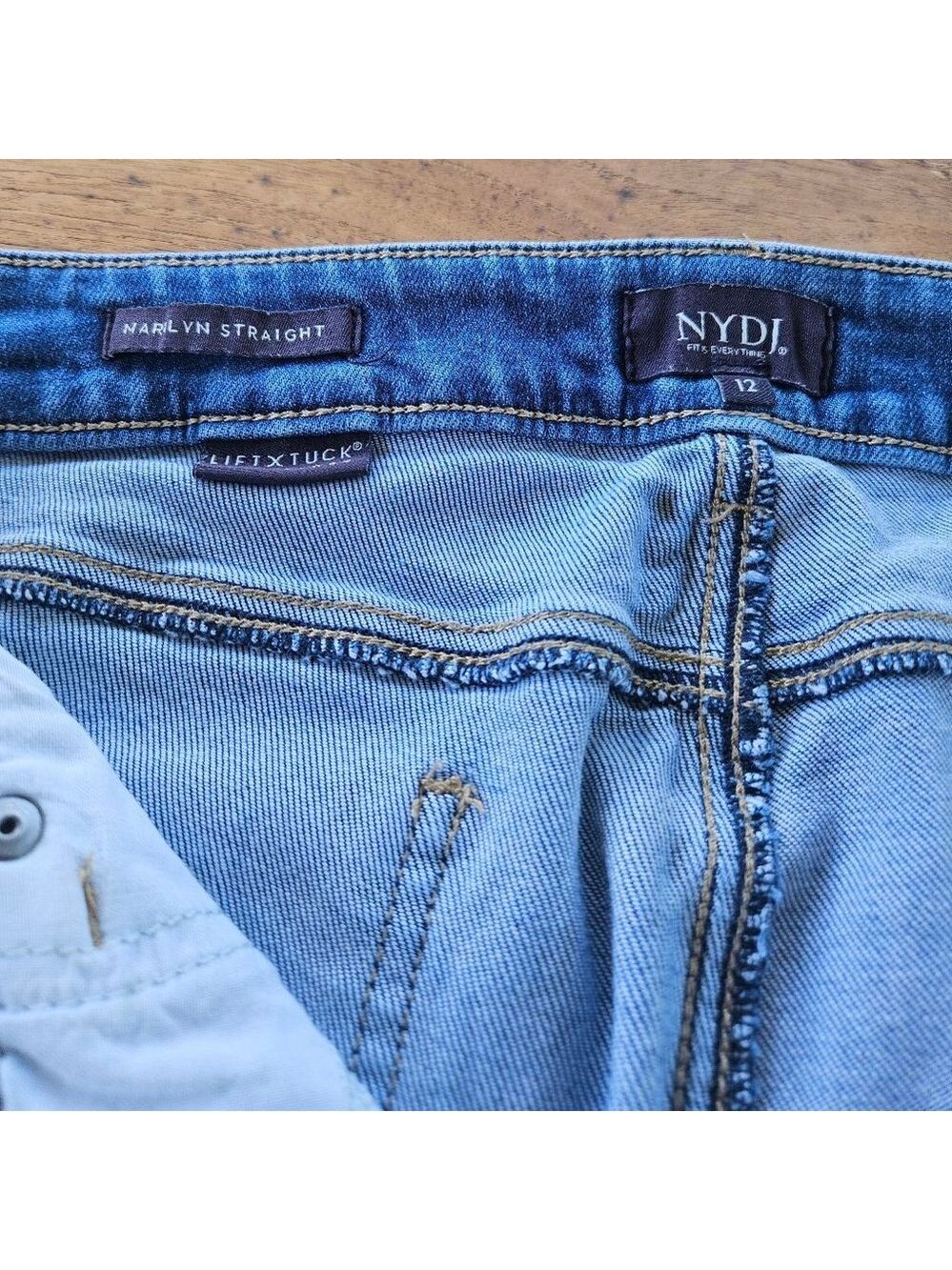 NYDJ Marilyn Straight Jeans Size 12 - Picture 4 of 6